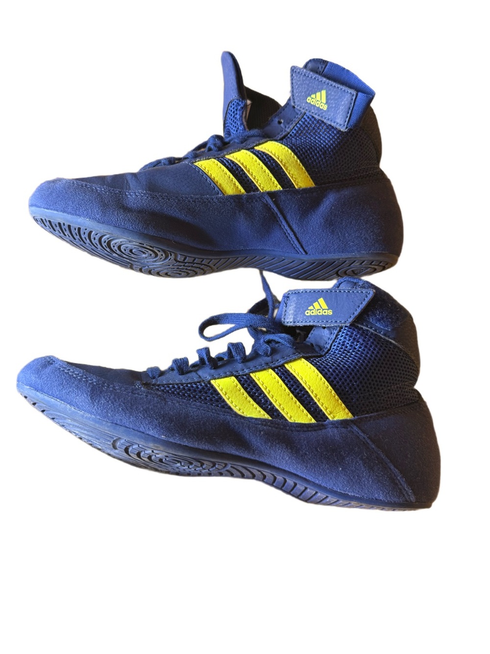 adidas Kids Blue and Yellow High-Top Sneakers
